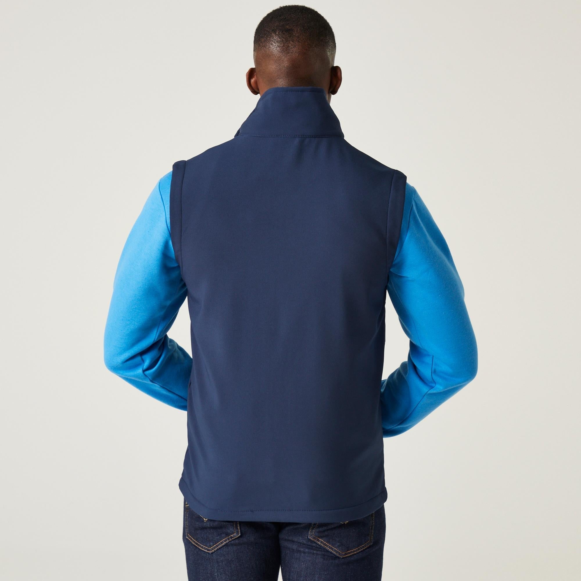 Regatta Navigate navy/french blue men's stretch soft-shell bodywarmer #TRA915