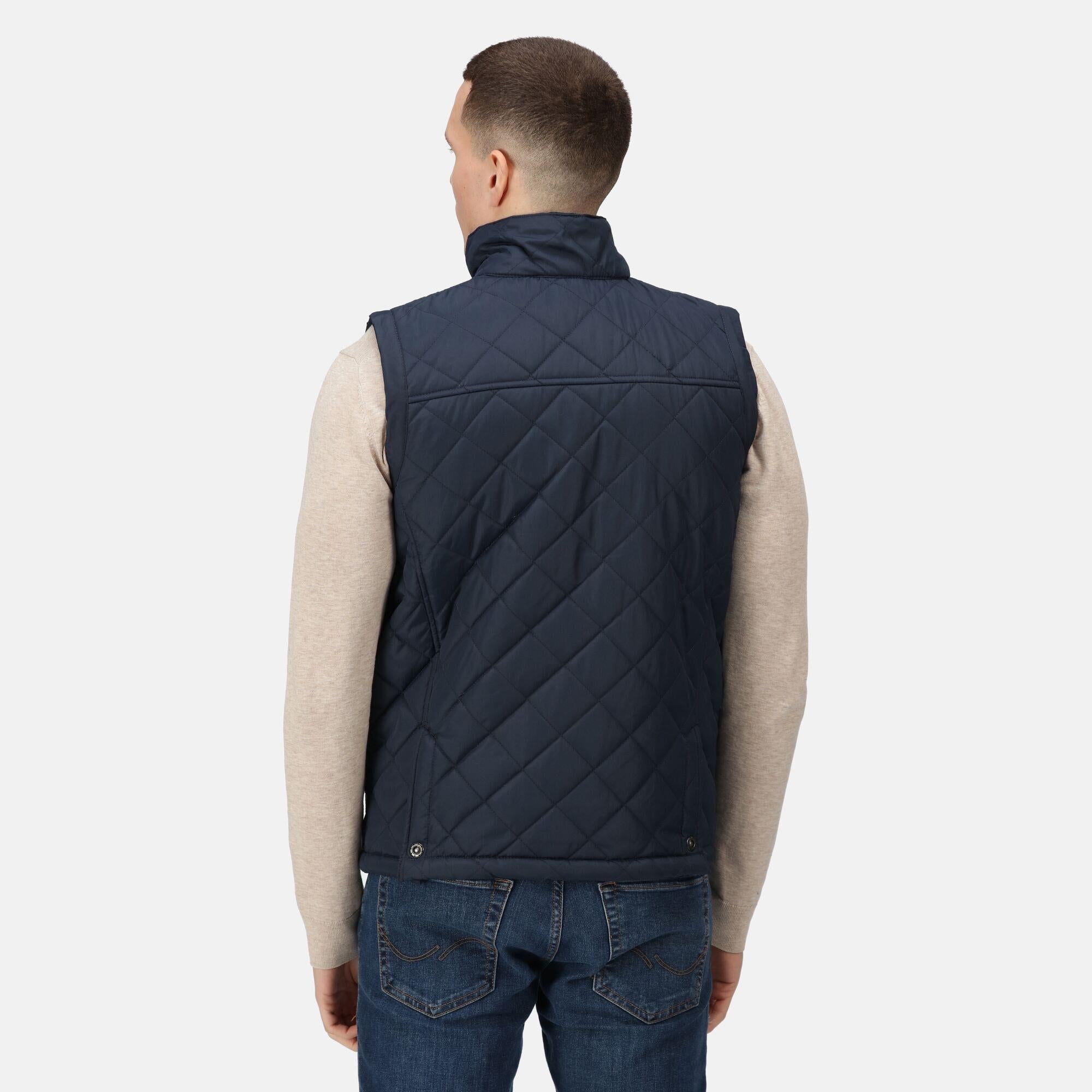 Regatta Tyler navy men's water-repellent diamond-quilt insulated bodywarmer #TRA810