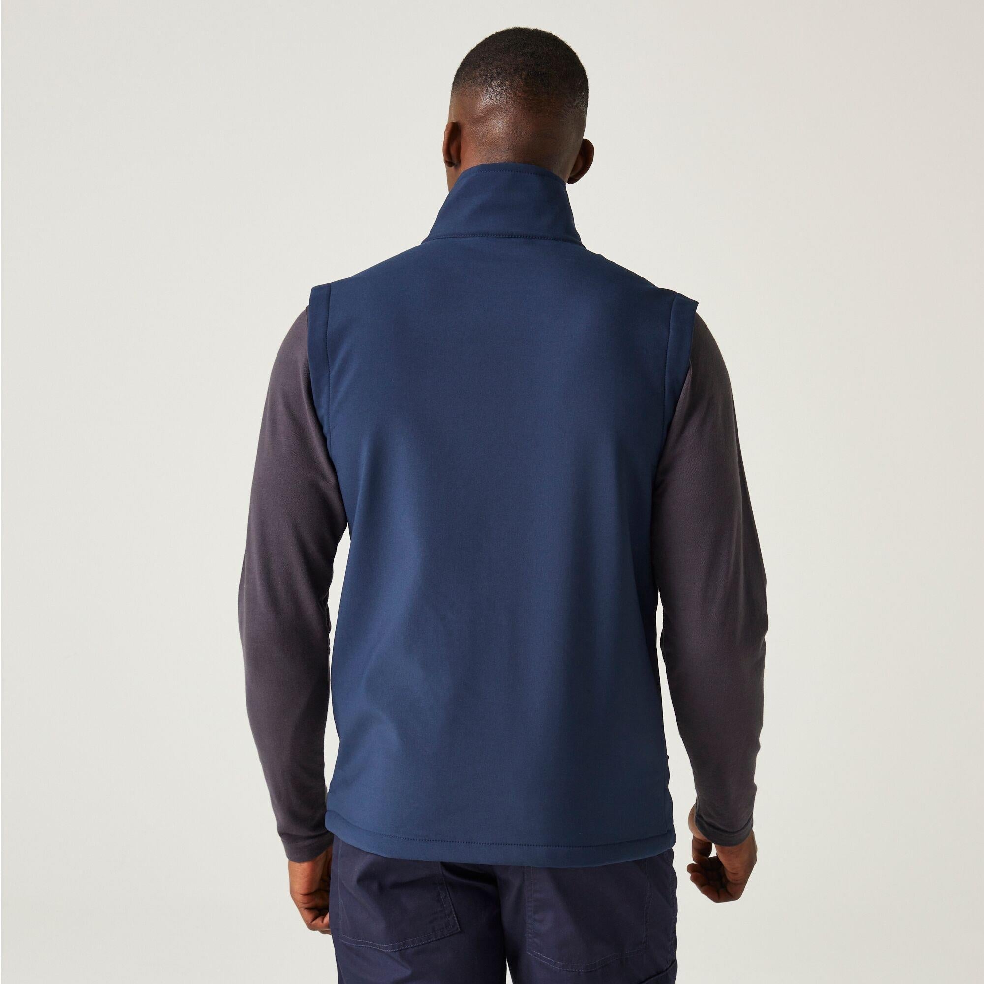 Regatta Navigate navy/seal grey men's stretch soft-shell bodywarmer #TRA915