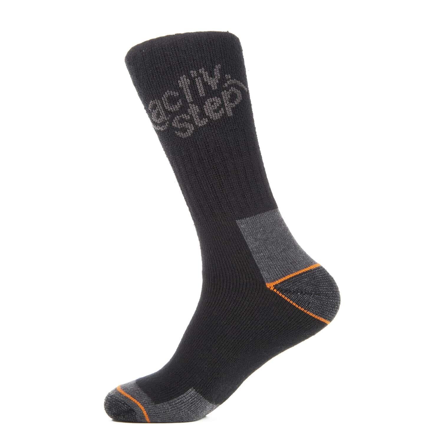 Rock Fall Activ-Step black work eco-friendly bamboo socks (2 pair pack)