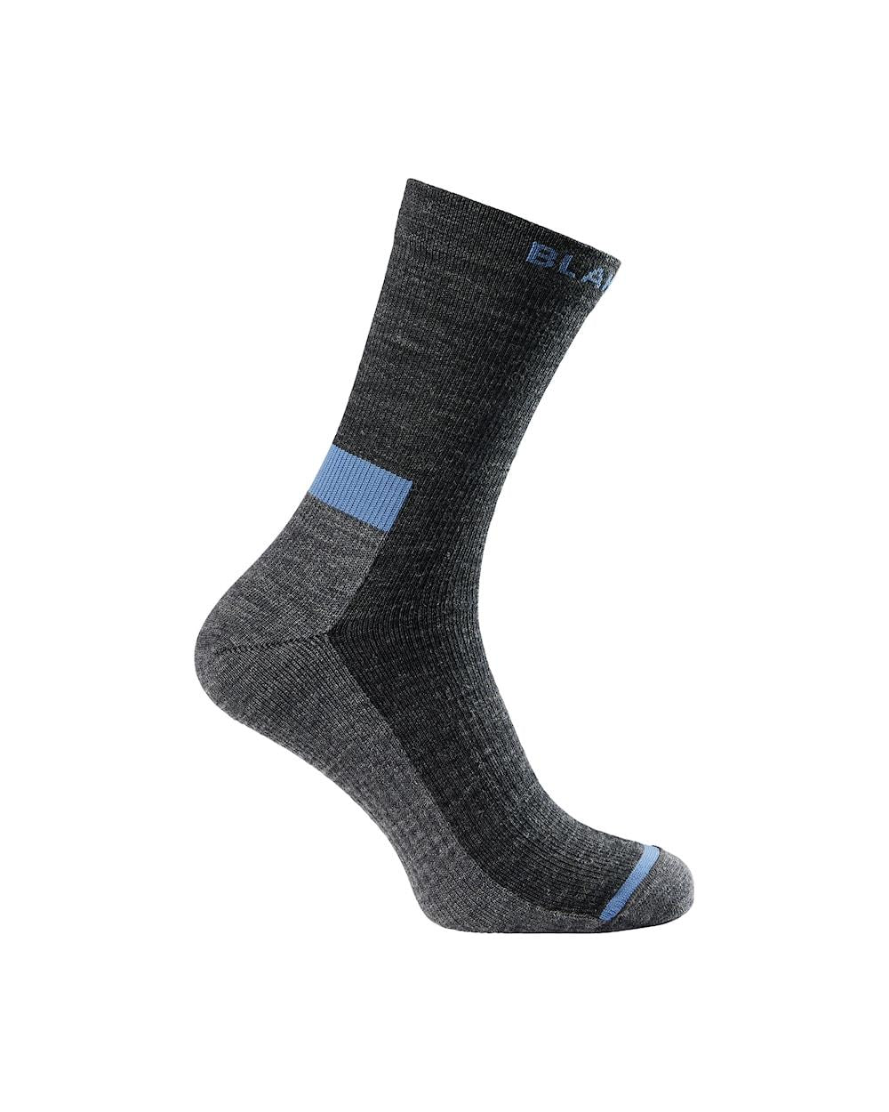 Blaklader black melange unisex lightweight wool-blend thin socks (pair) #2500