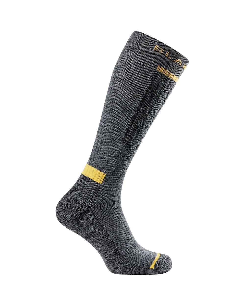 Blaklader black melange unisex wool-blend calf-length socks (pair) #2502