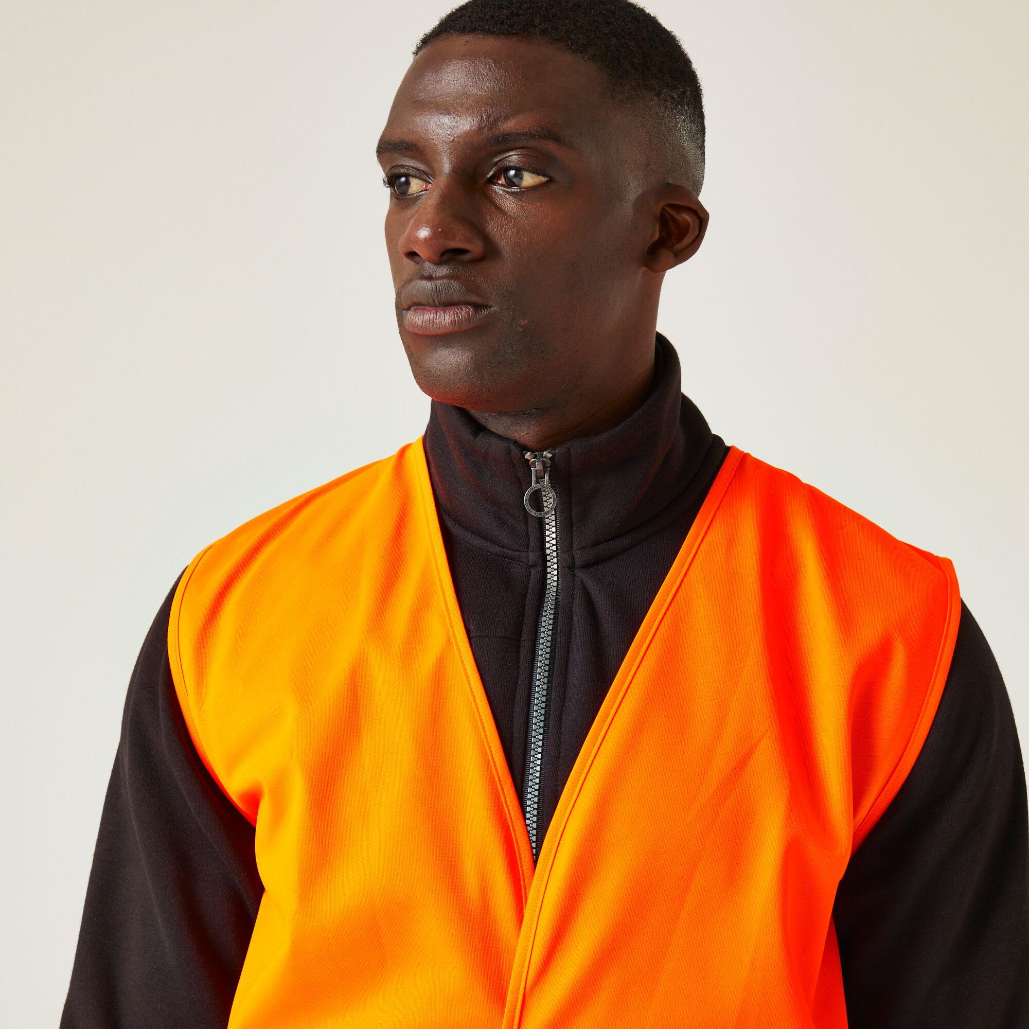 Regatta Essential orange hi-vis unisex short-sleeve waistcoat #TRS255