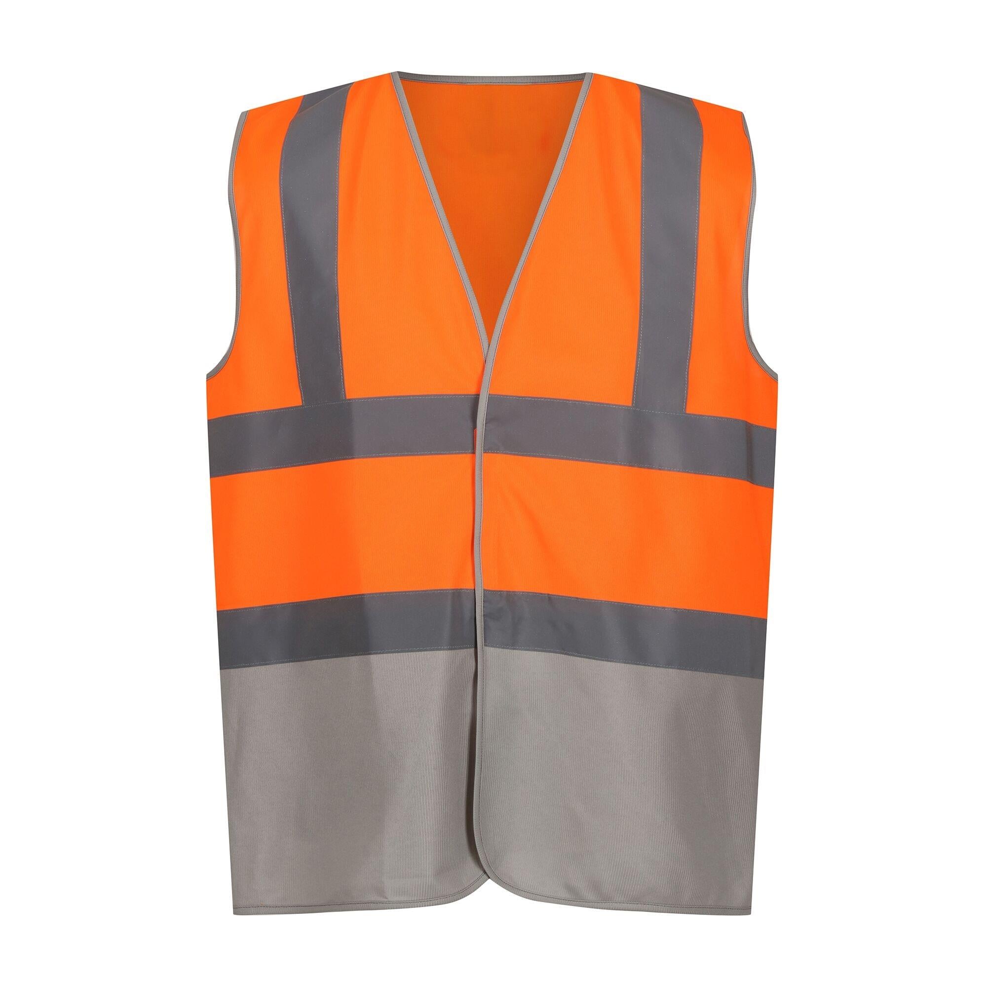 Regatta orange/grey unisex hi-vis polyester waistcoat #TRS199