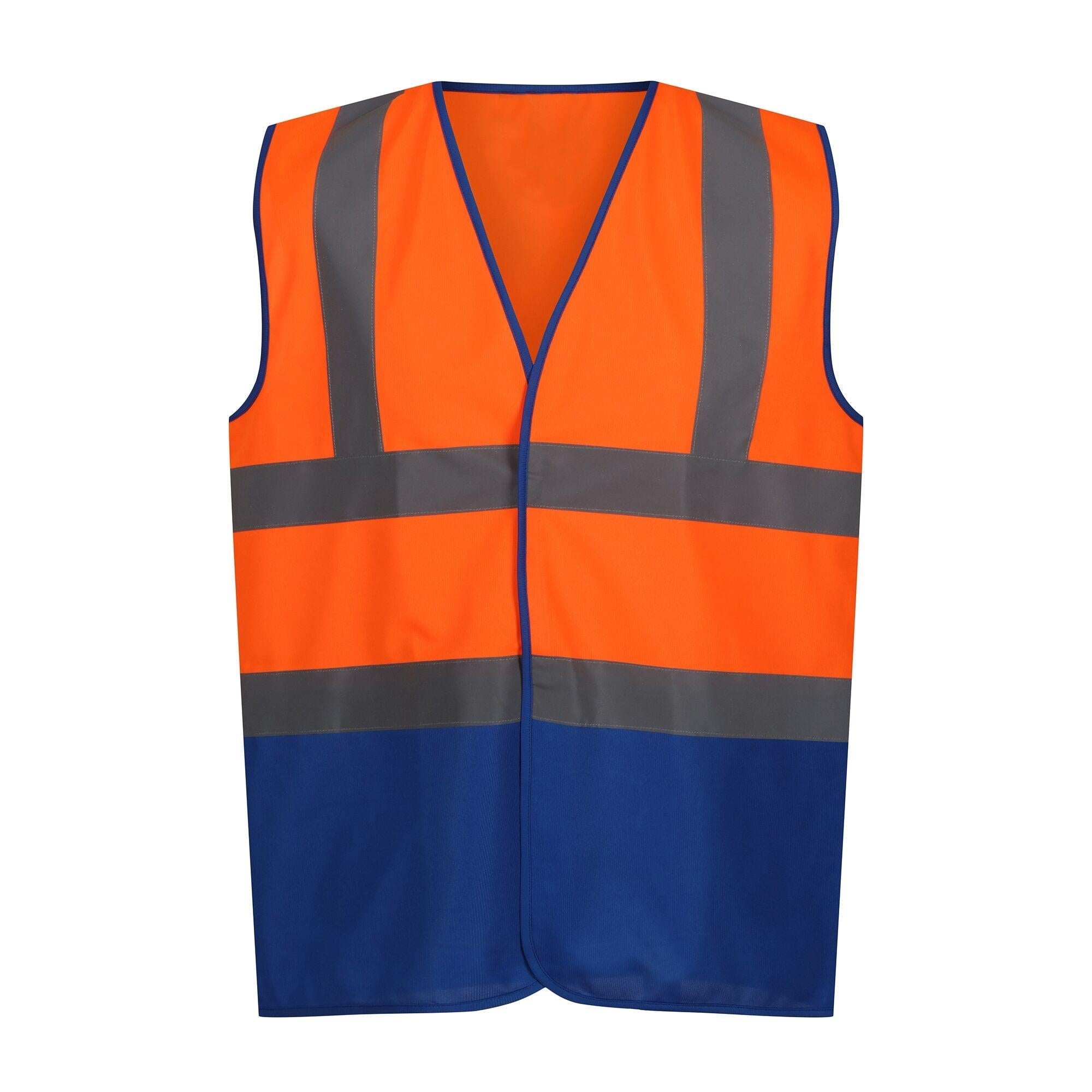 Regatta orange/blue unisex hi-vis polyester waistcoat #TRS199