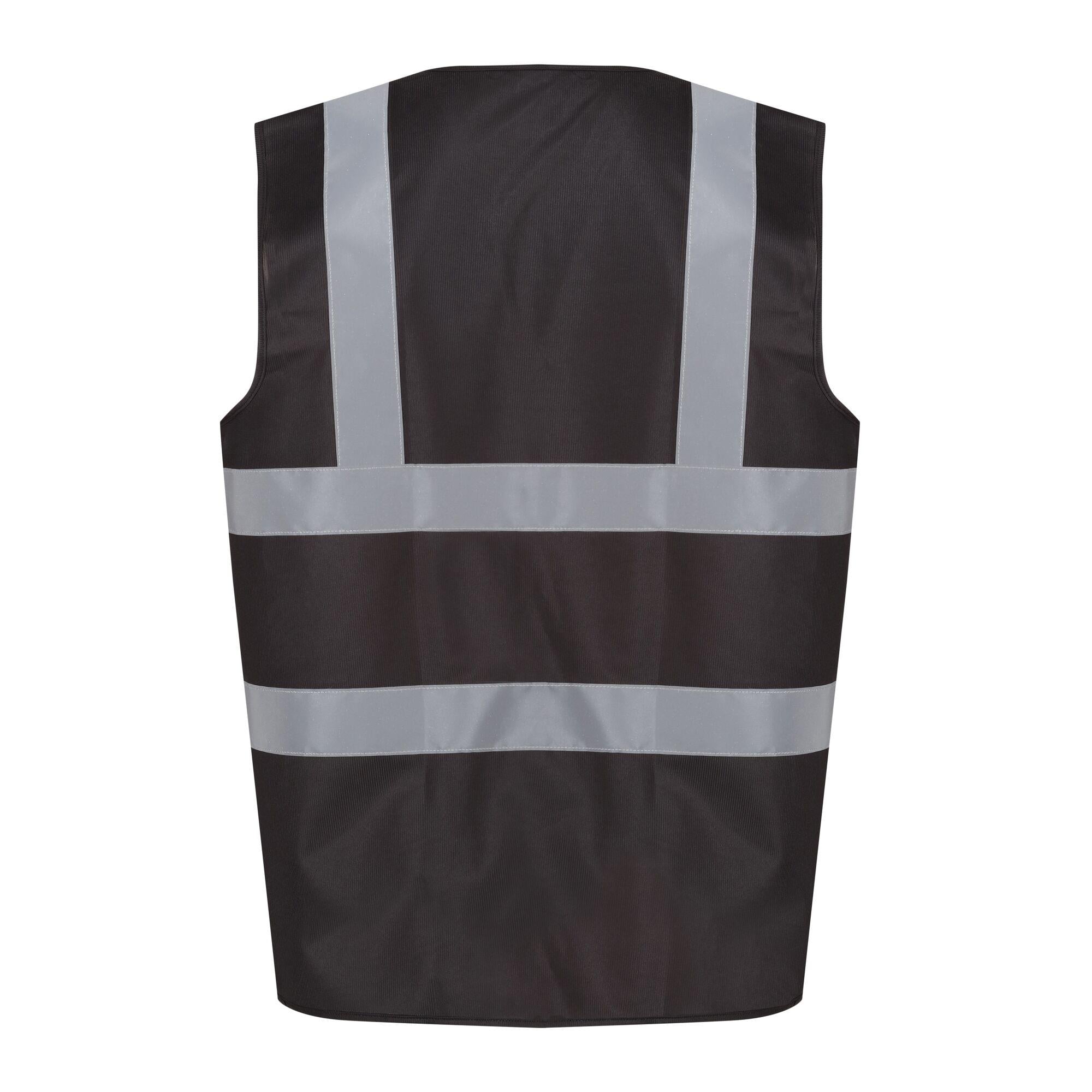 Regatta Pro Identity black reflective unisex waistcoat - not EN471 #TRS198