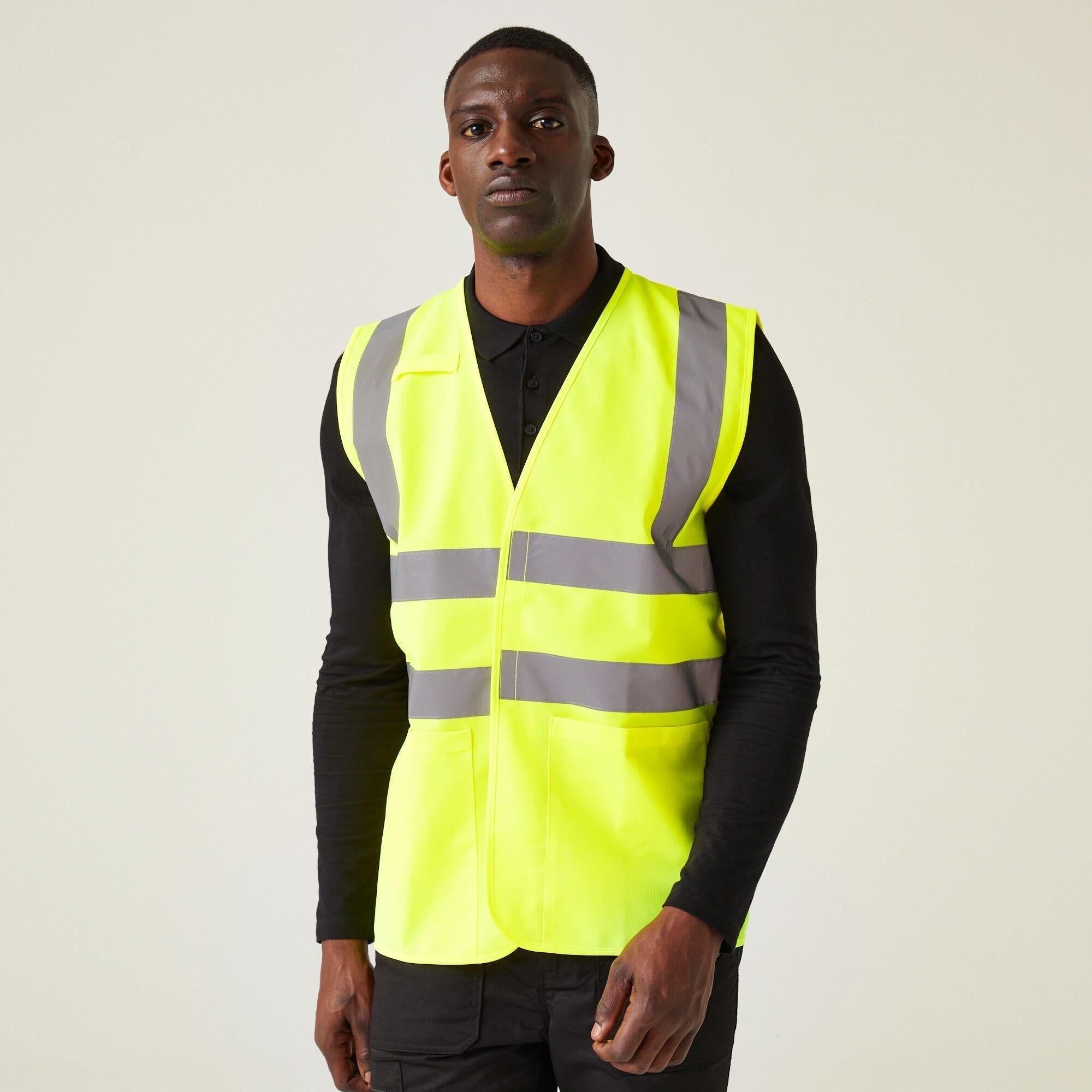 Regatta Supervisor yellow unisex hi-vis radio loop waistcoat #TRS254