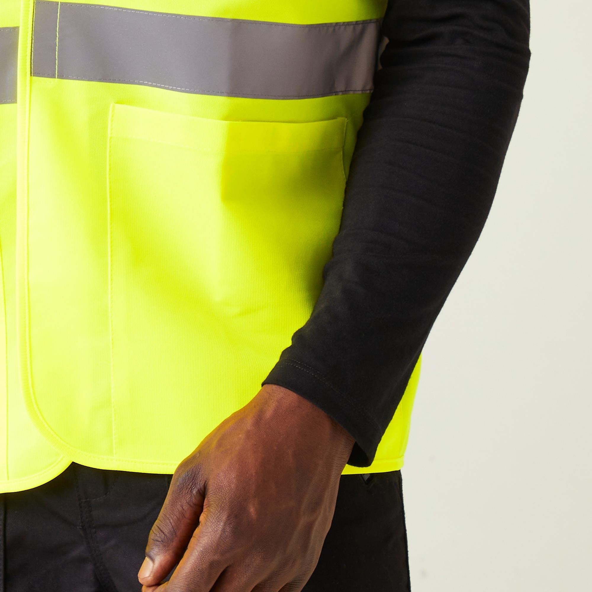 Regatta Supervisor yellow unisex hi-vis radio loop waistcoat #TRS254