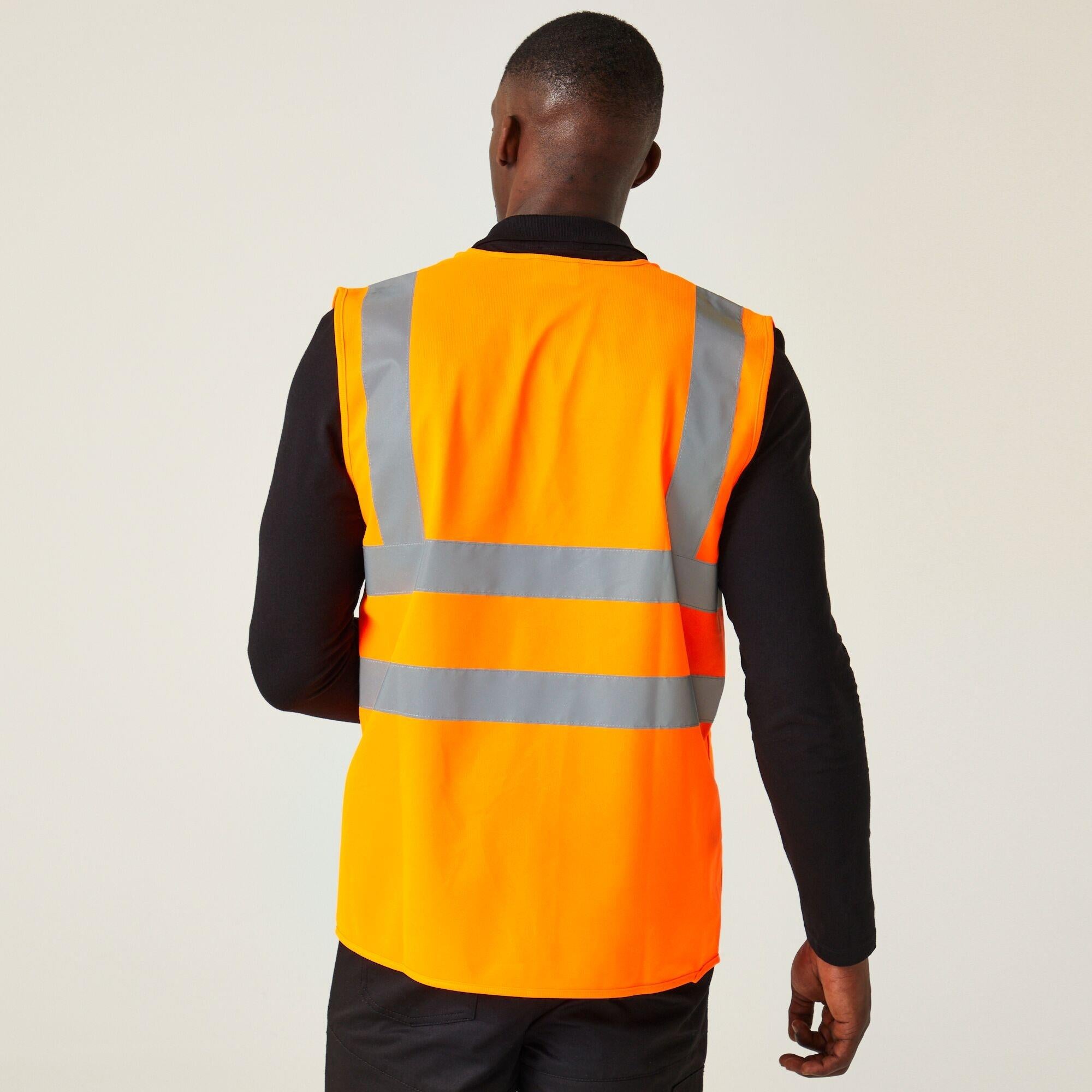 Regatta Supervisor orange unisex hi-vis radio loop waistcoat #TRS254