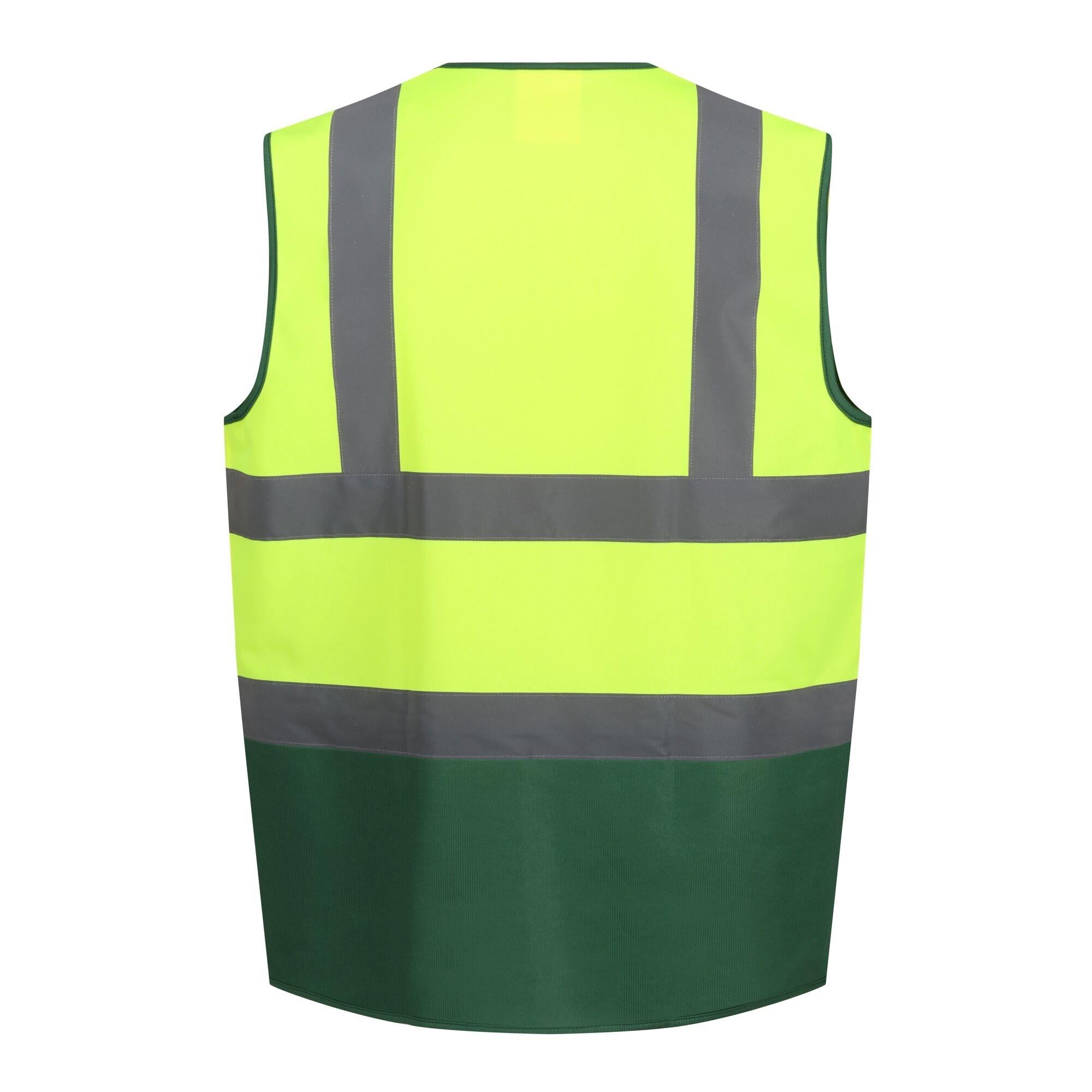Regatta yellow/green unisex hi-vis polyester waistcoat #TRS199