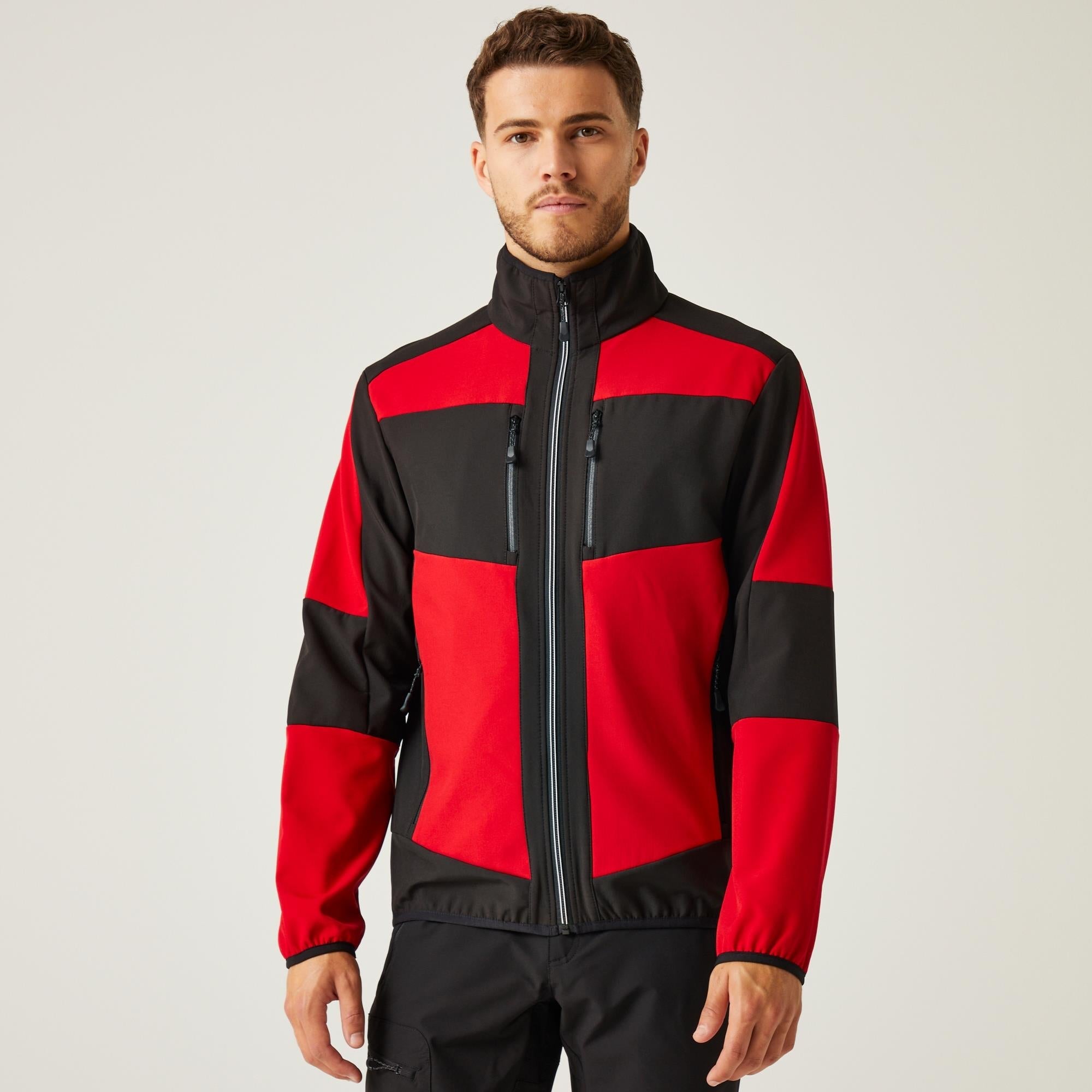 Regatta E-Volve red/black unisex warm-backed softshell jacket #TRA753