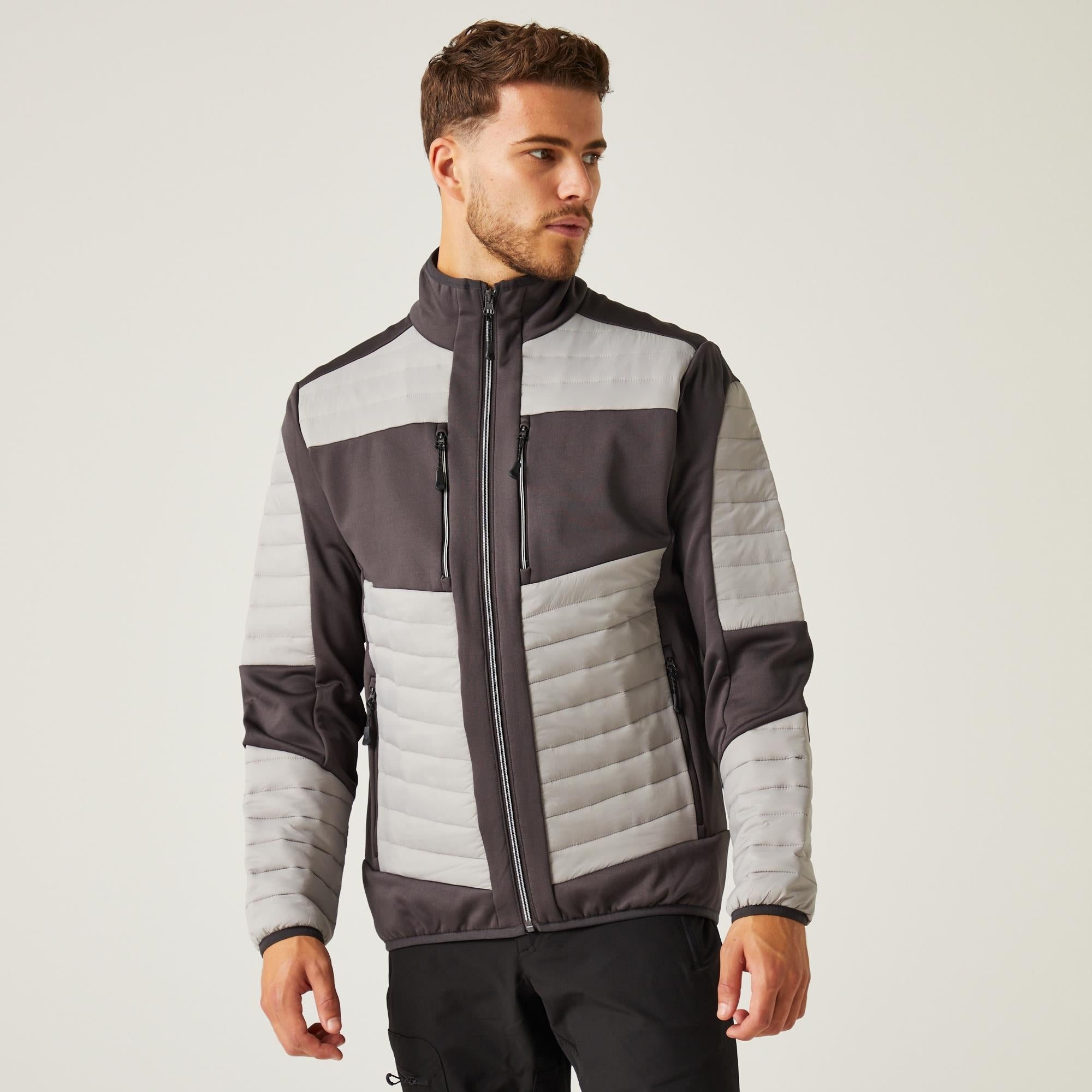 Regatta E-Volve mineral grey/ash unisex stretch thermal insulated jacket #TRA563