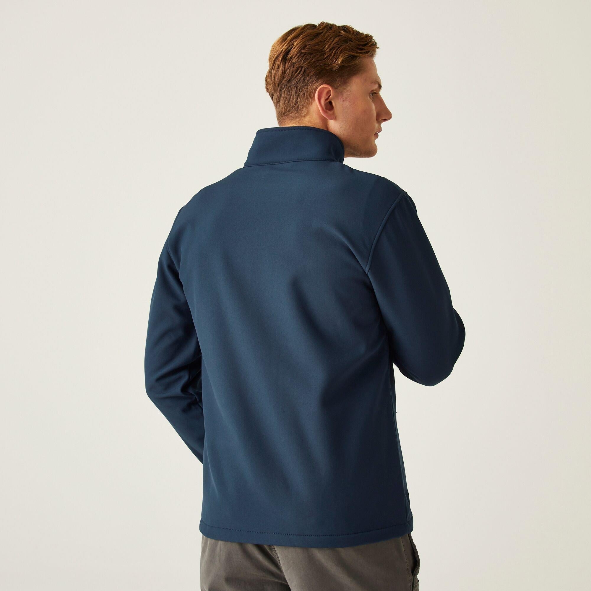 Regatta Ascender navy/red men's fleece-lined softshell jacket #TRA762