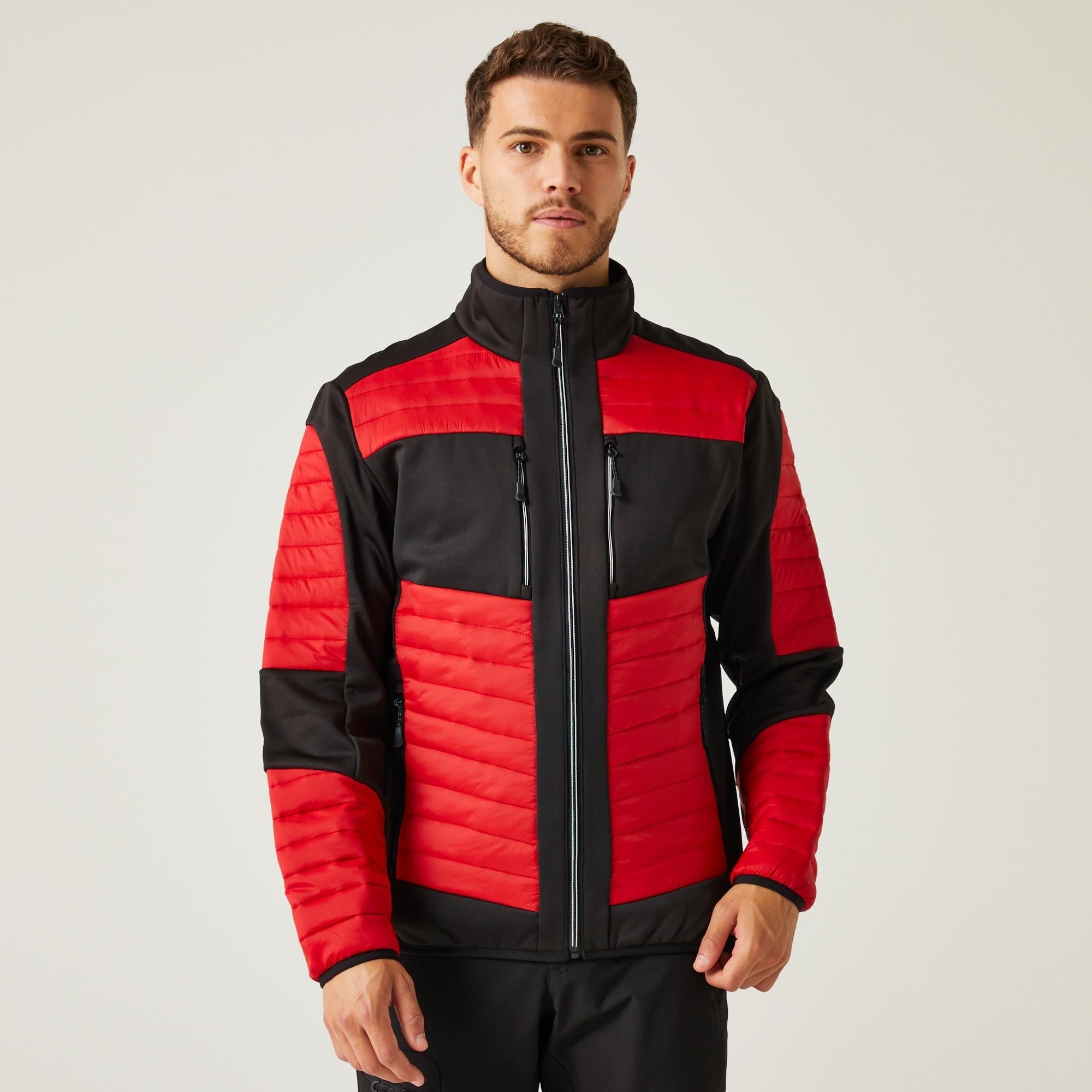 Regatta E-Volve red/black unisex stretch thermal insulated jacket #TRA563