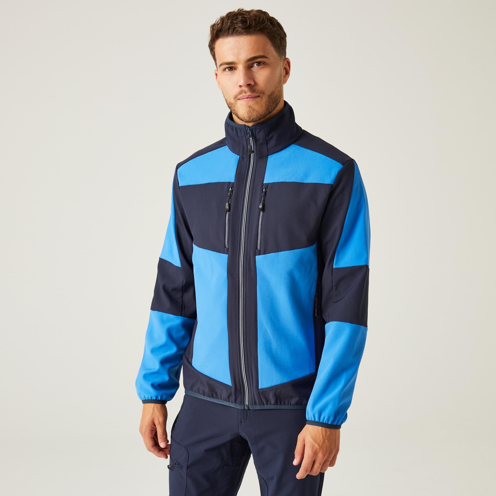 Regatta E-Volve strong blue/navy unisex warm-backed softshell jacket #TRA753