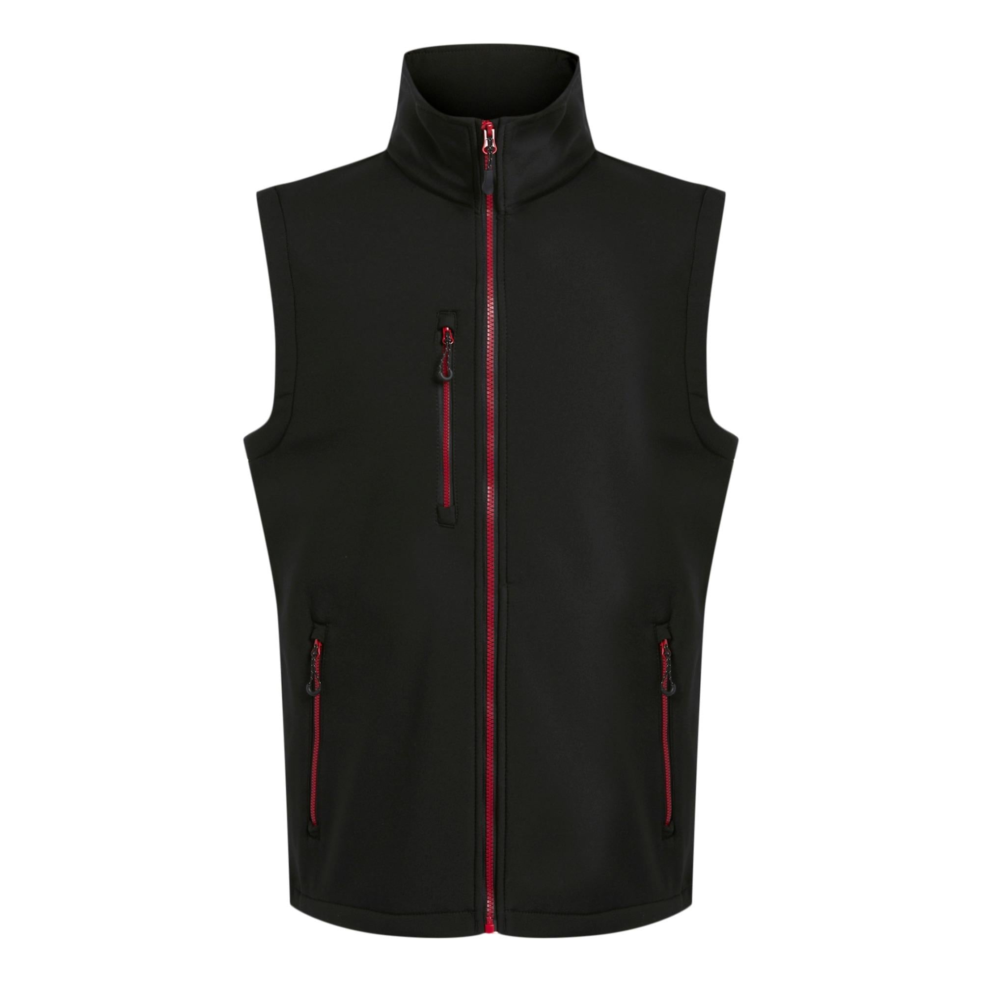 Regatta Navigate black/red men's stretch soft-shell bodywarmer #TRA915