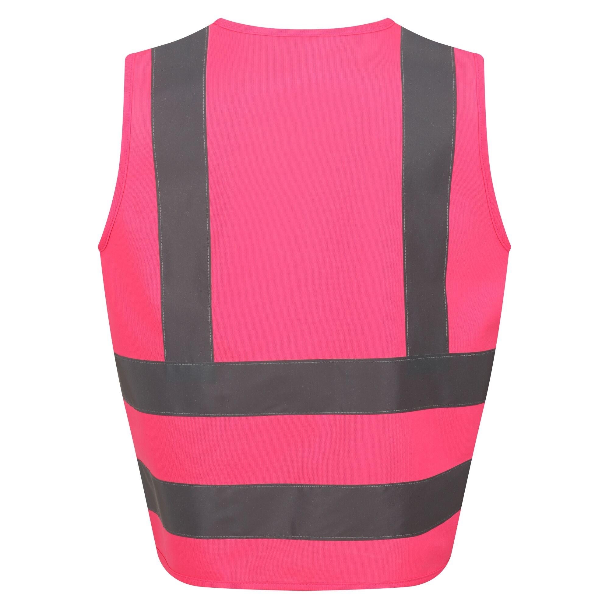 Regatta Junior fluorescent pink hi-vis reflective kid's vest #TRS250