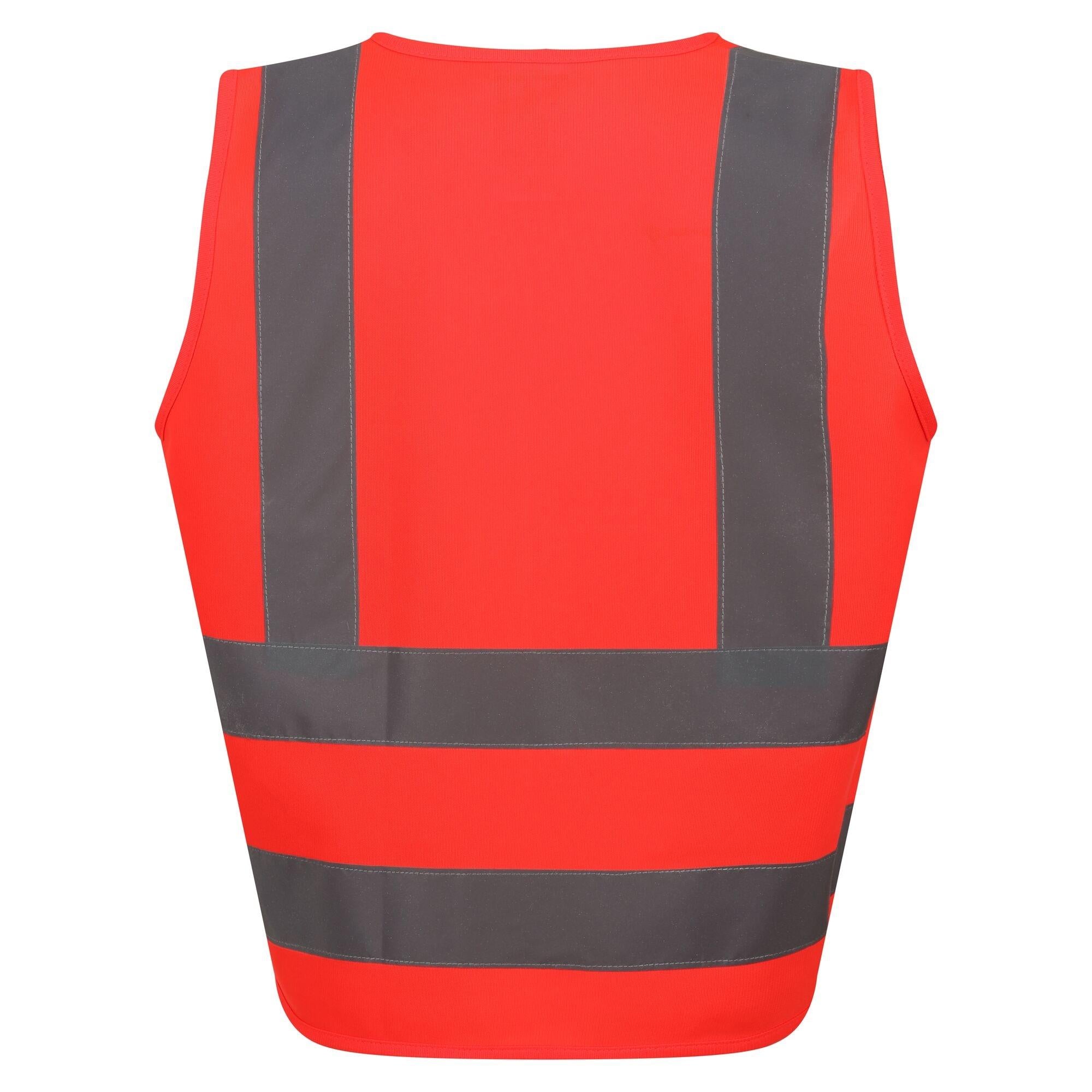 Regatta Junior fluorescent red hi-vis reflective kid's vest #TRS250