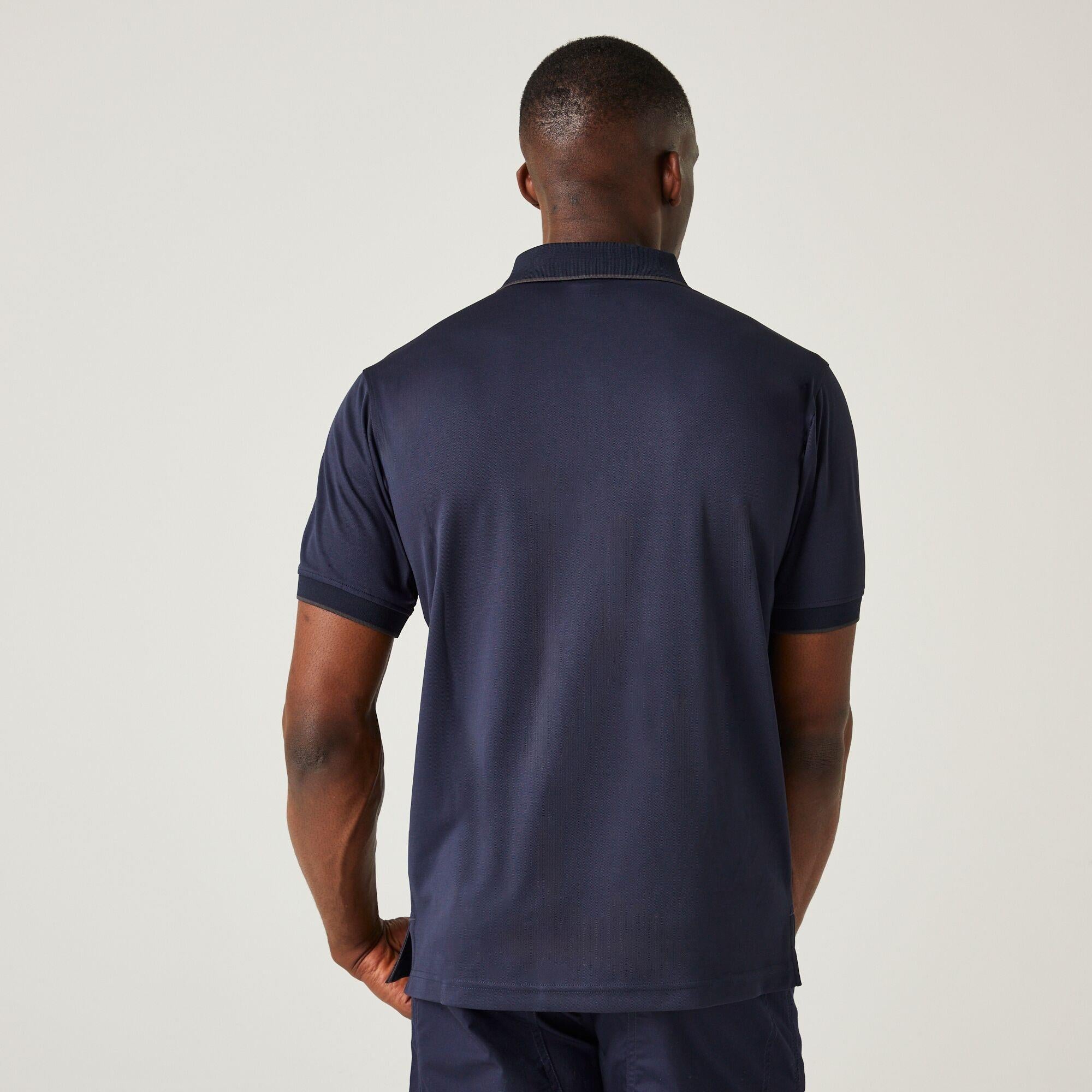 Regatta Navigate navy/grey men's short-sleeve polo-shirt #TRS264