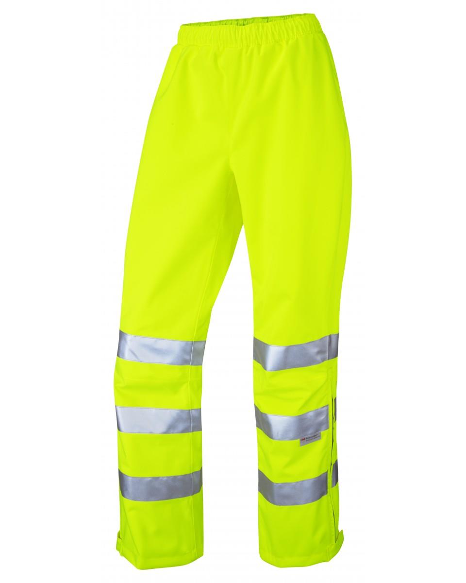 Leo HANNAFORD recycled breathable high visibility yellow women's over trouser #LL02