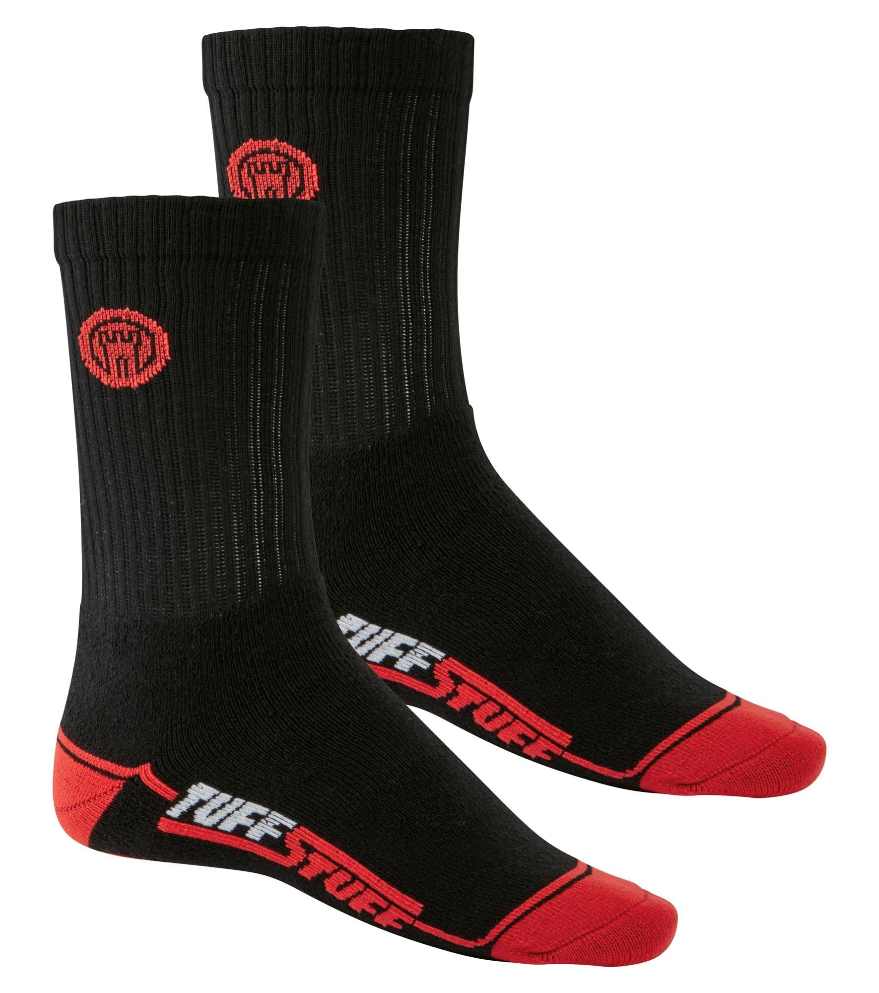 TuffStuff Extreme black polycotton men's work boot socks #606