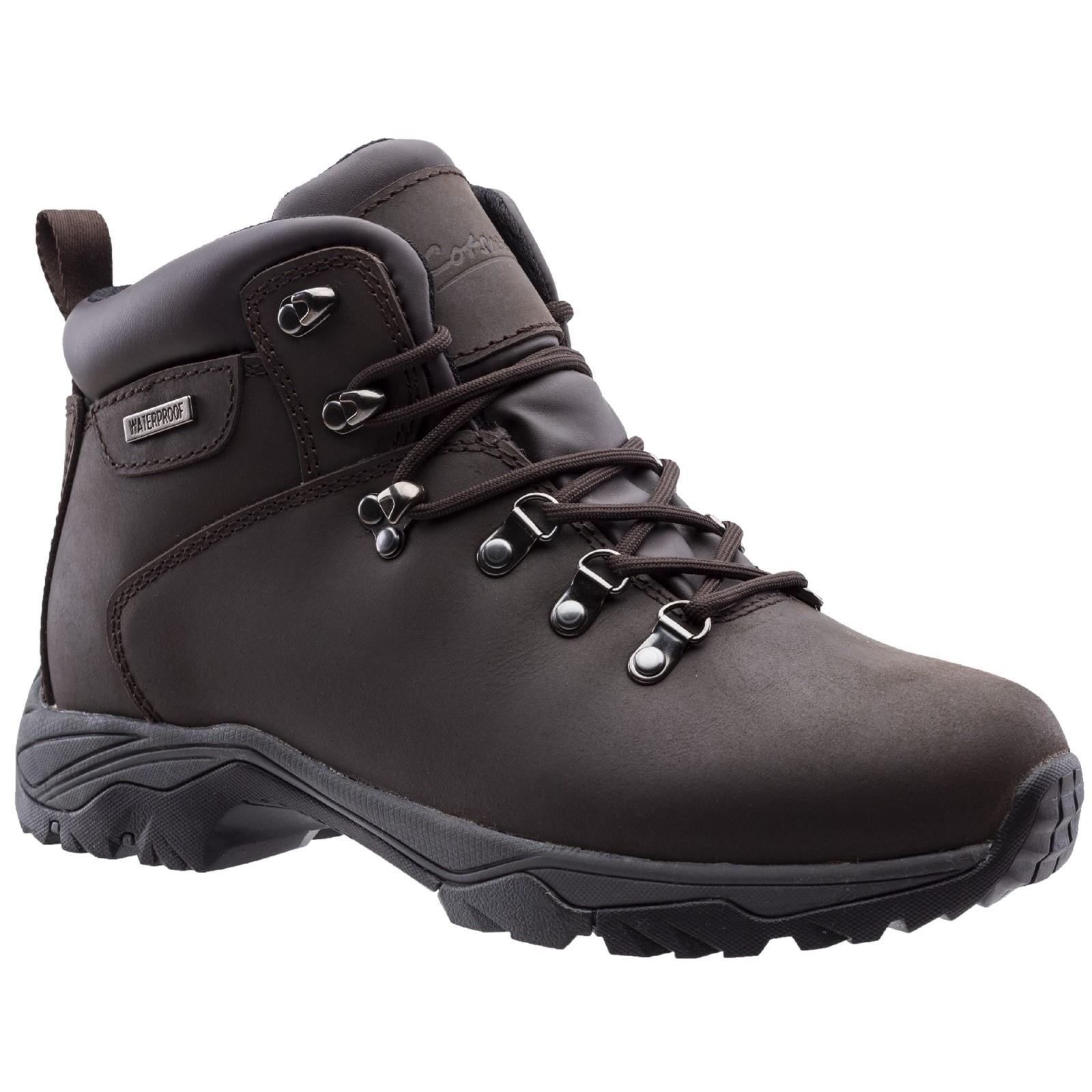 Cotswold Nebraska brown leather hill and trail waterproof walking boots