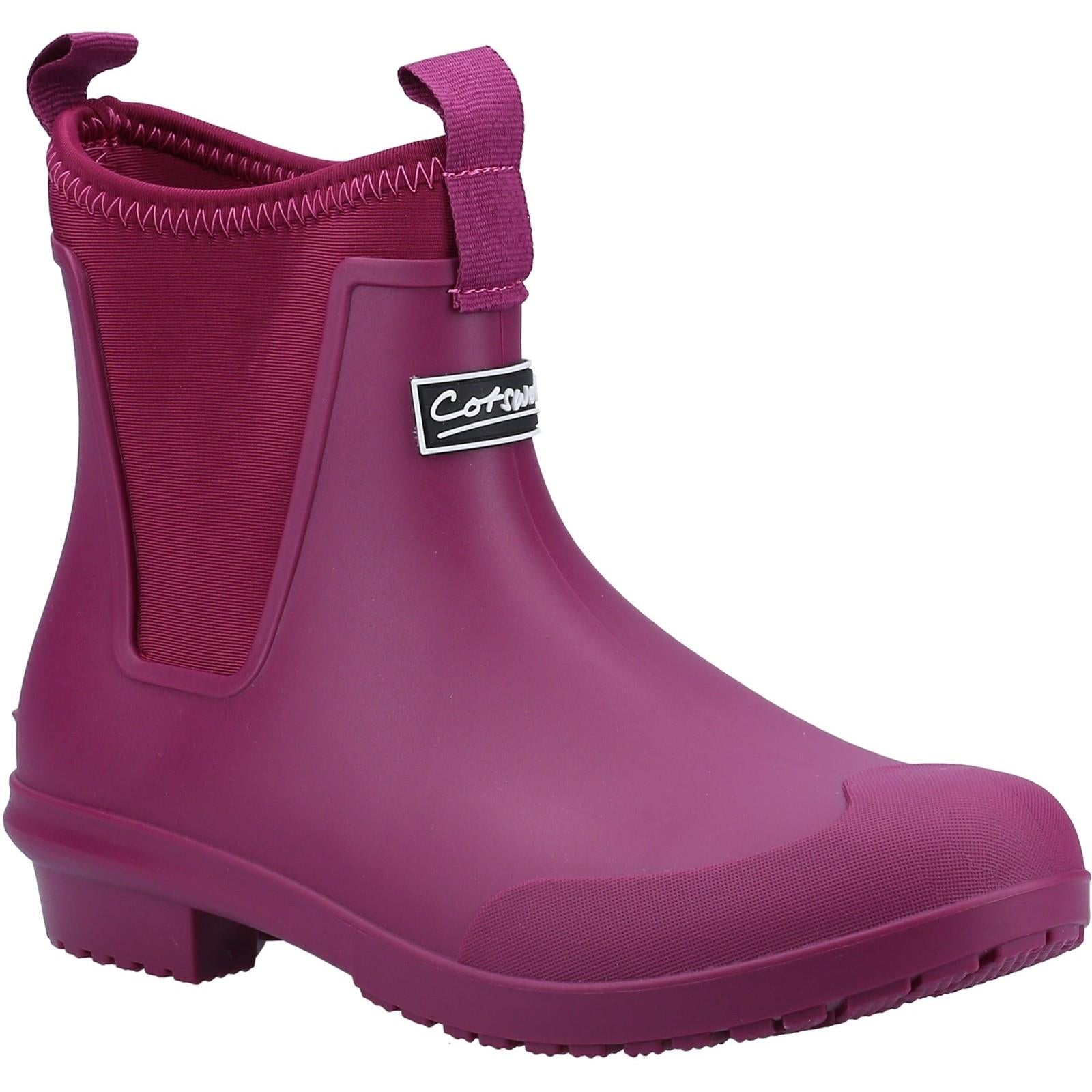 Cotswold Grosvenor women's berry rubber waterproof ankle wellington boot