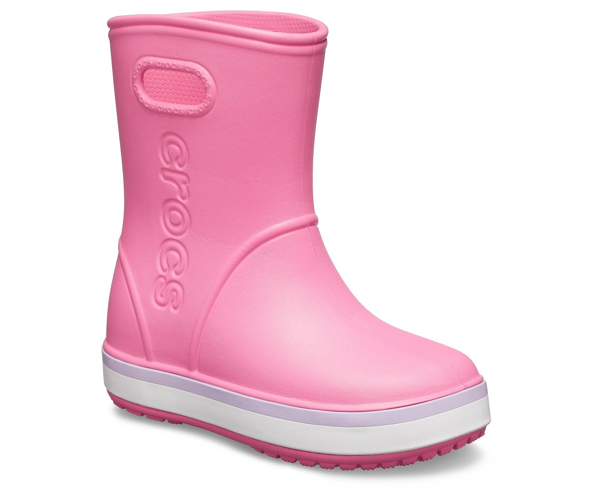 Crocs Crocband pink pull-on children's rainboot kid's wellington #205827