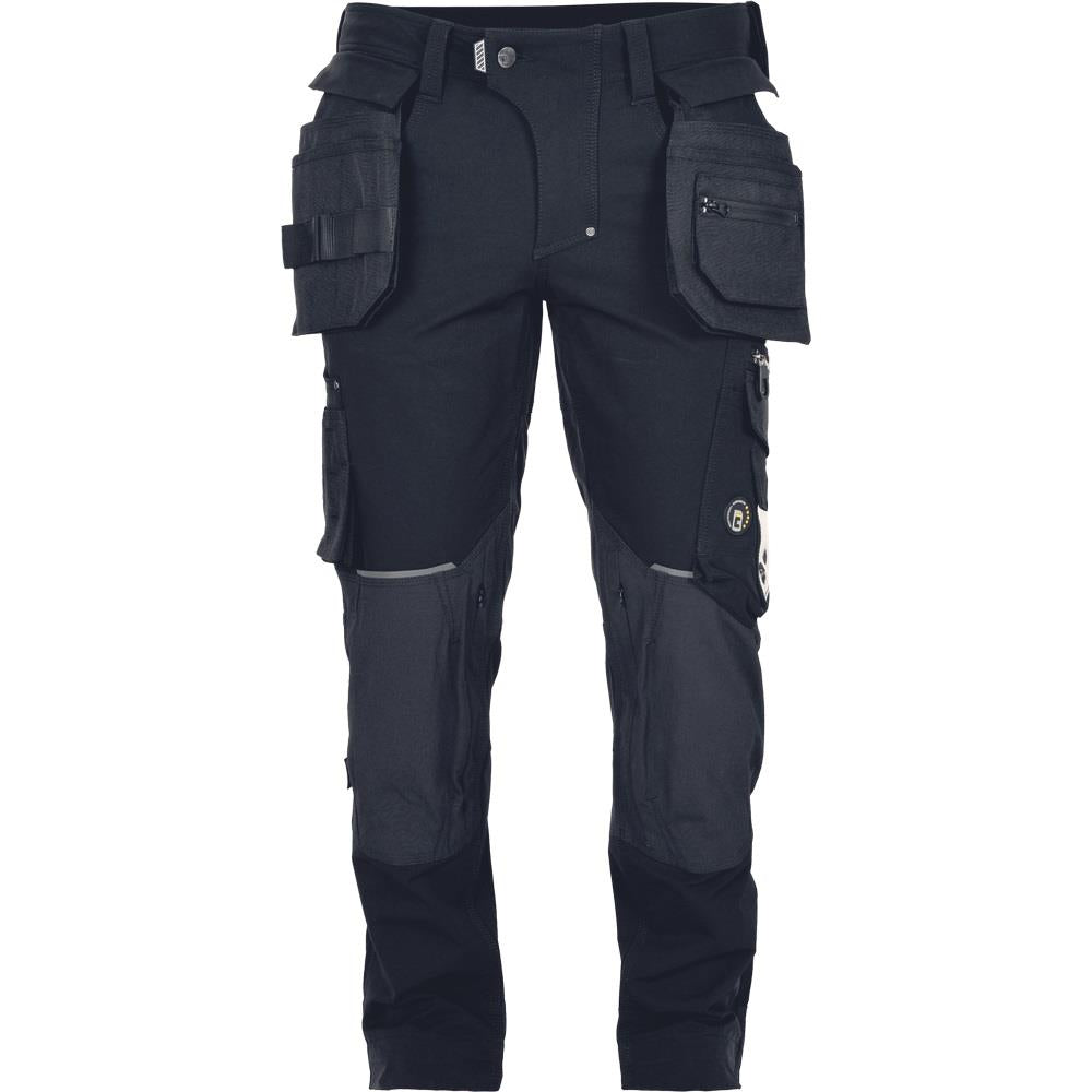Cerva NEURUM NORDICS black men's 4-way stretch holster work trouser - adjustable leg length