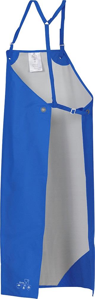 Elka blue food preparation chemical apron #075810 - braces sold separately