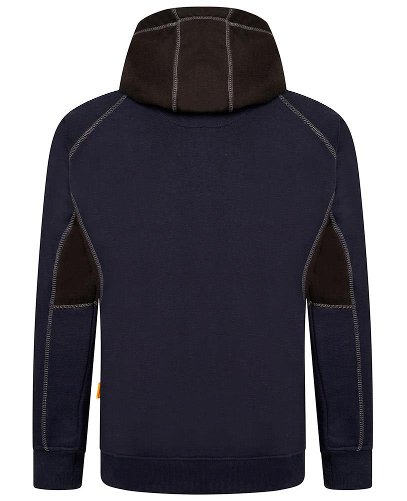 JCB Horton navy/black men's cotton-rich kangaroo pocket work hoodie #D-WW