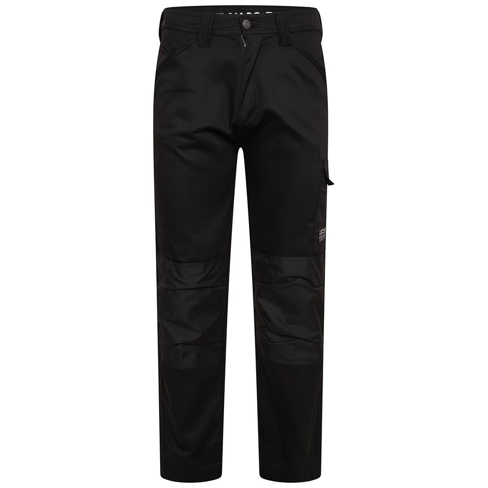 JCB Essential black men's polycotton twill cargo work trouser #D+AO