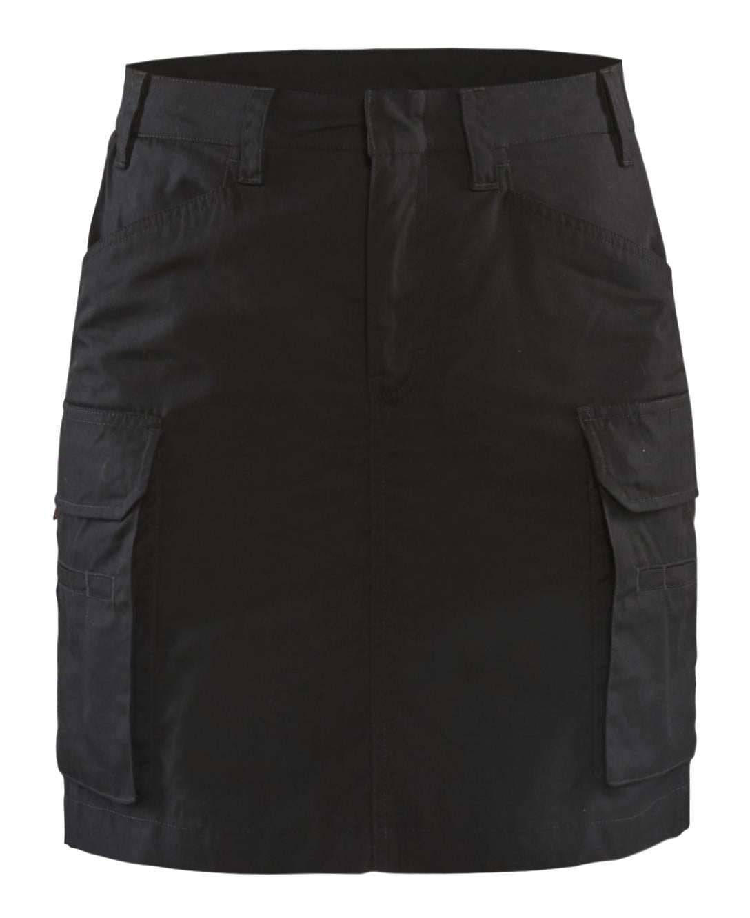 Blaklader black stretch polycotton women's service skirt with integral shorts #7148