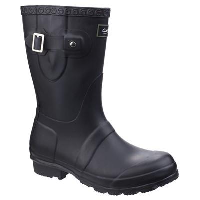 Cotswold Windsor Short black women's rubber waterproof wellington boot