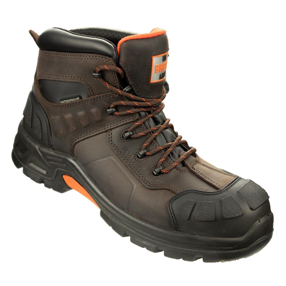 Unbreakable Hurricane2 S3 brown waterproof composite work safety boots #U124