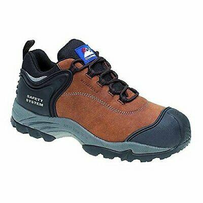 Himalayan S3 brown metal-free composite toe/midsole scuff-cap safety shoe #4105