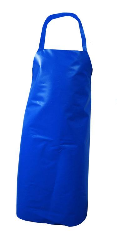 Nyplax 48" x 36" blue PVC/nylon apron - halter neck & ties - pack 10