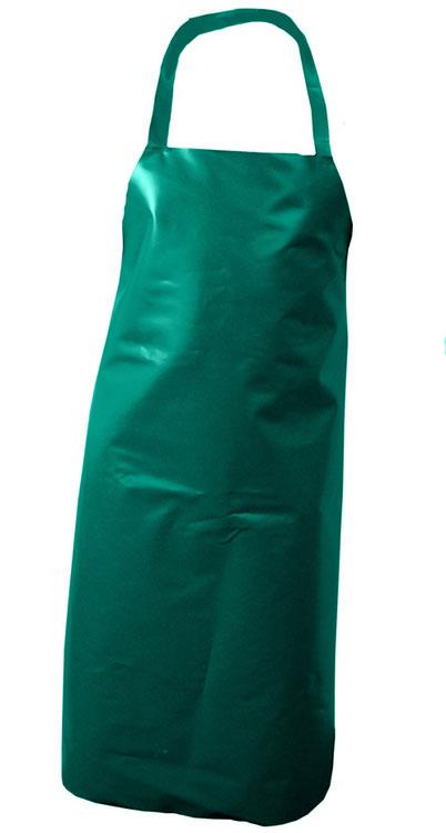 Nyplax 48" x 36" green PVC/nylon apron - halter neck & ties - pack 10