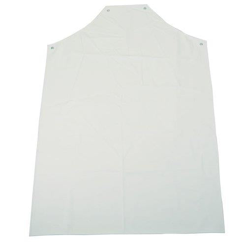 White pvc waterproof light or heavyweight bib apron - two sizes - ties not included - pack 10