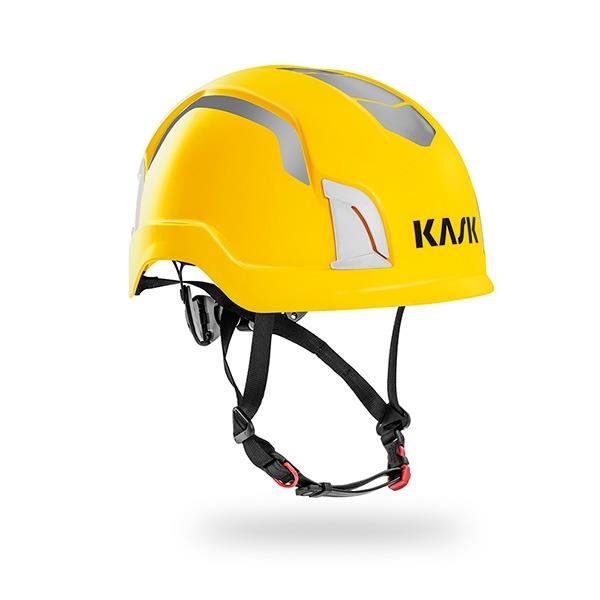 KASK Zenith hi-vis yellow chinstrap unventilated safety helmet - EN397