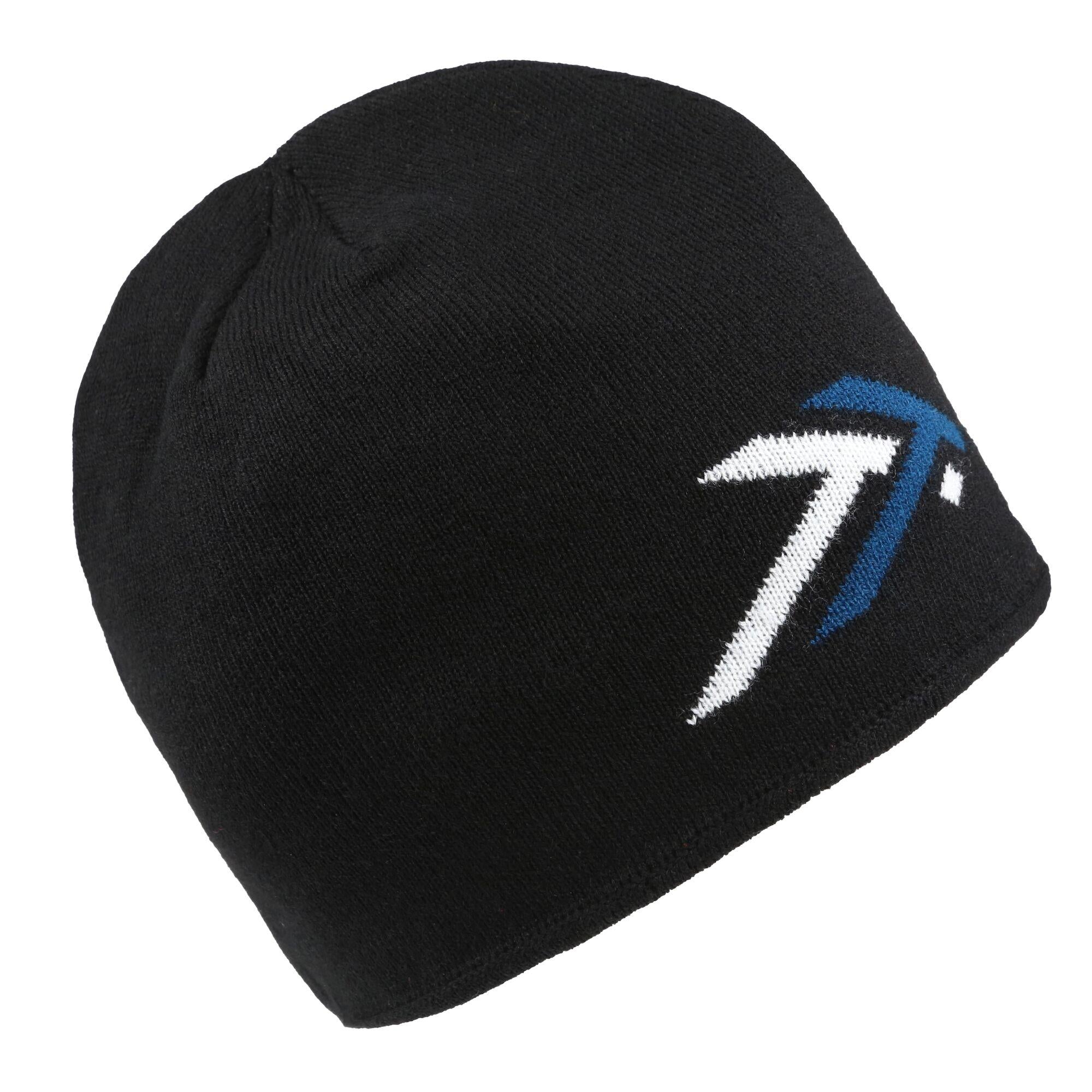 Regatta black/petrol men's waterproof fleece-lined knit beanie hat #TRC331