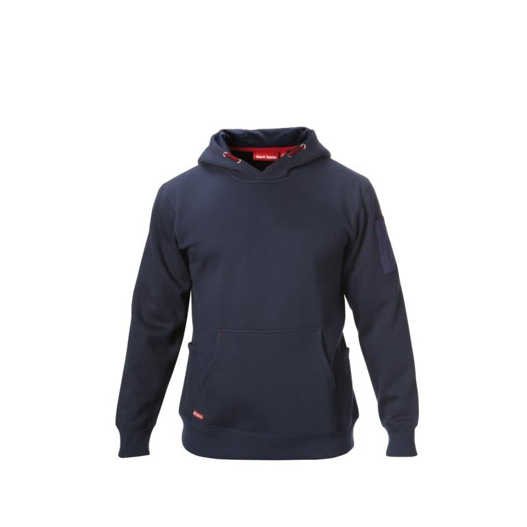 Hard Yakka navy brushed fleece hoodie hooded sweatshirt