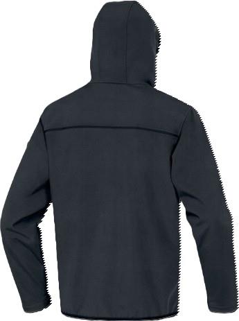 Delta Plus HORTEN2 black water-repellent windproof hooded softshell jacket