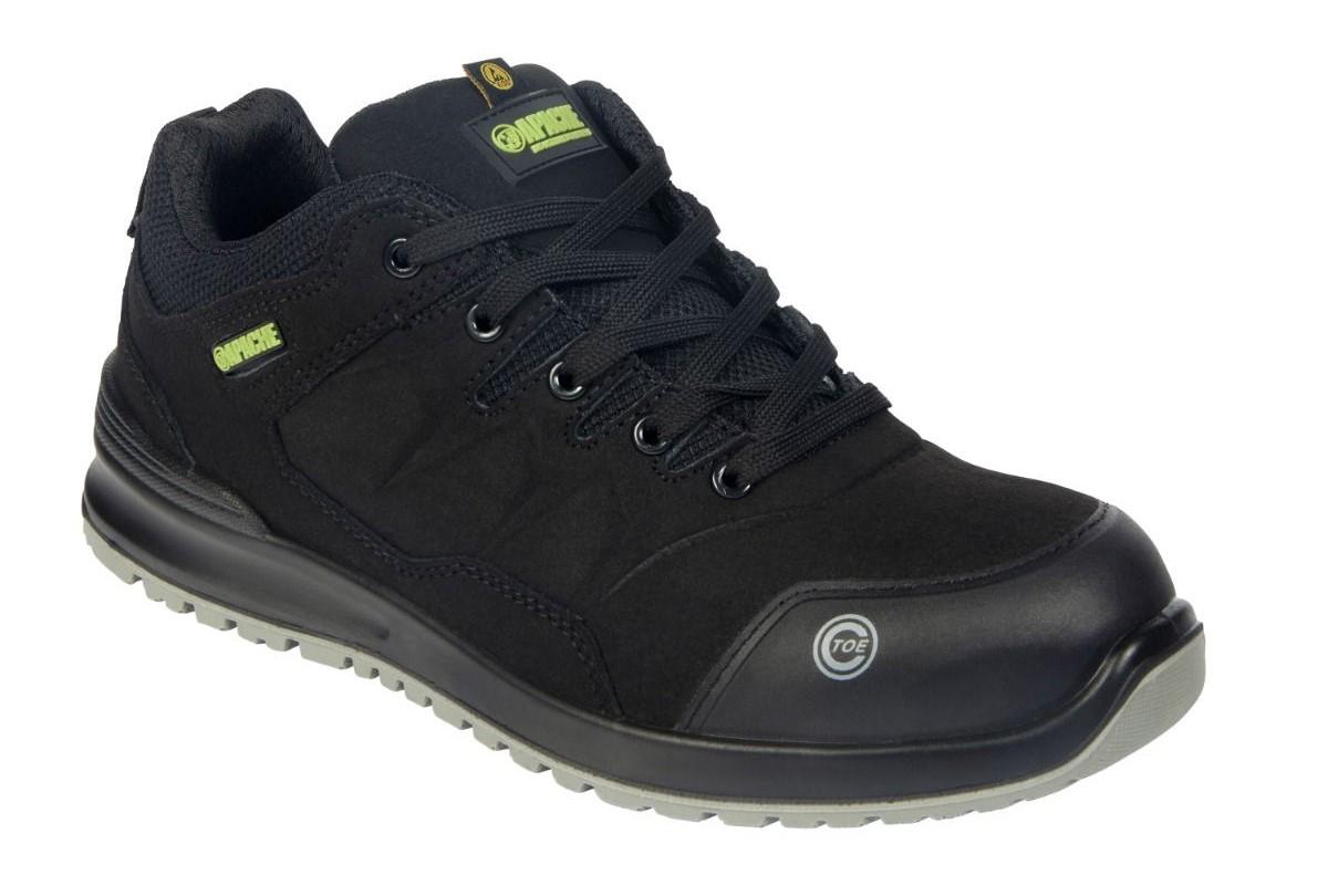 Apache Brampton S3 black recycled suede composite toe/midsole safety work trainer