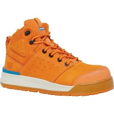 Hard Yakka orange leather women's composite toe/midsole side-zip safety work boot #3056