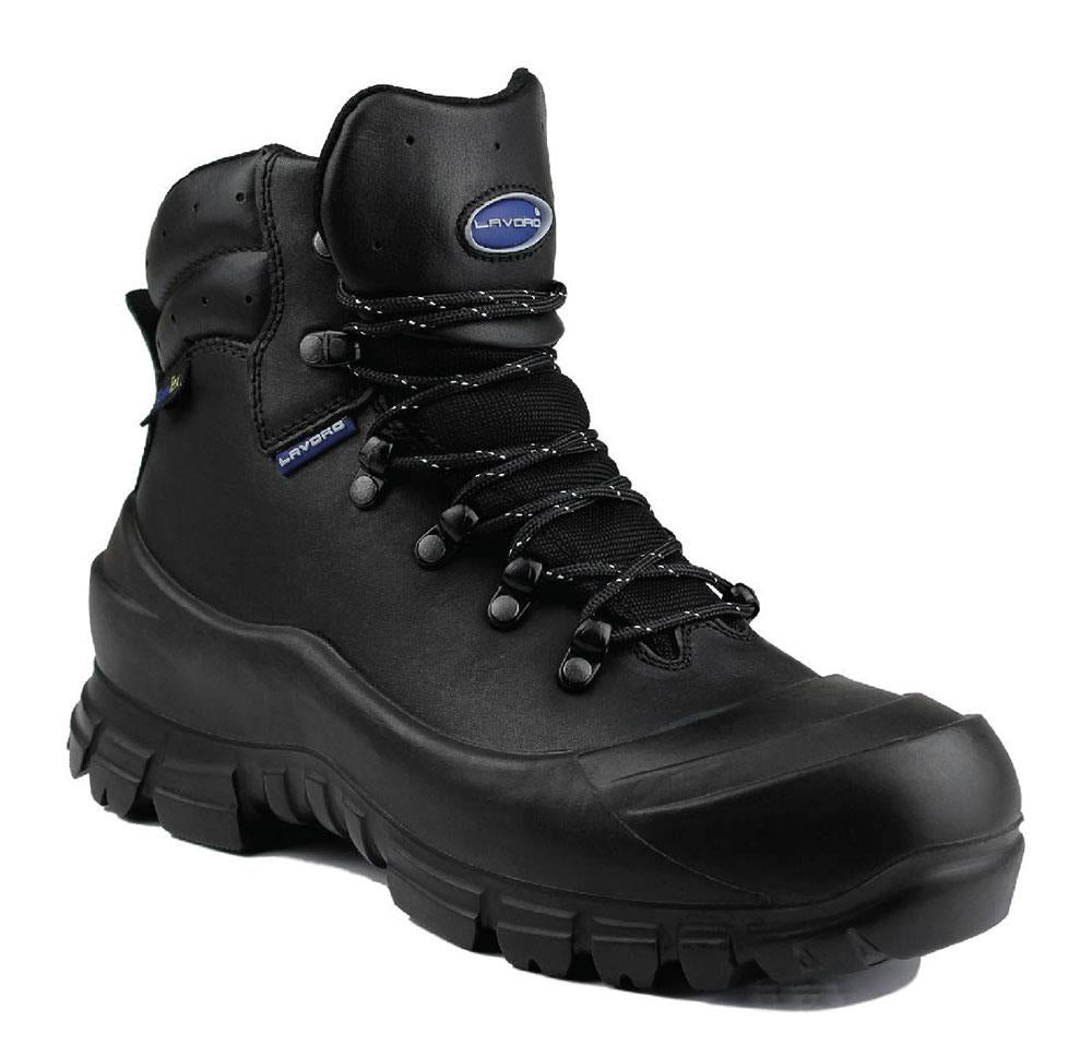 Lavoro Exploration Low black leather steel toe/midsole safety work boot #LAV1011