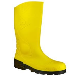 Dunlop Devon yellow pvc/nitrile steel toe/midsole safety wellington #H142211