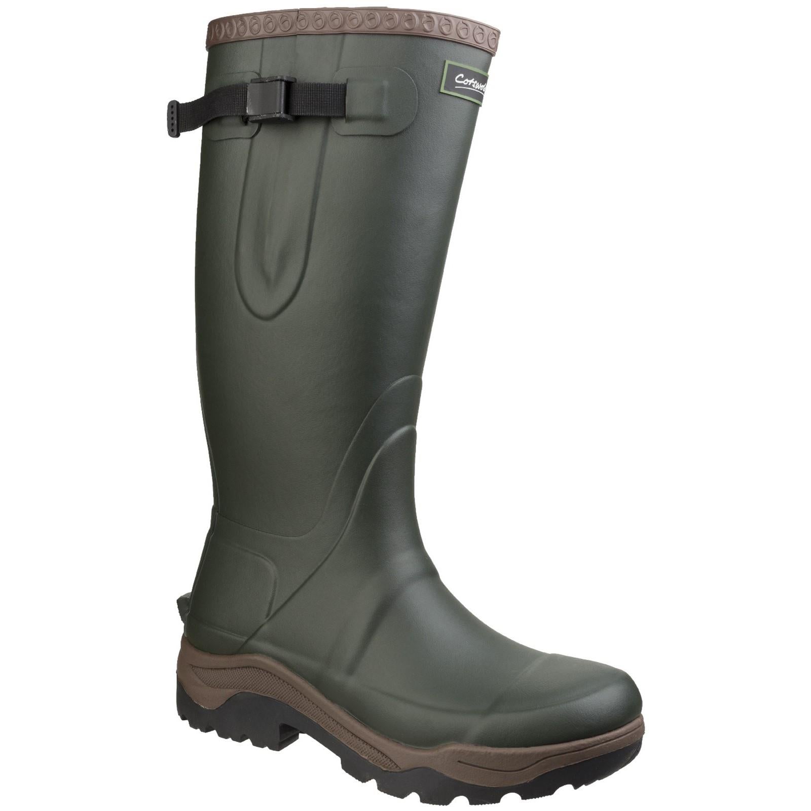 Cotswold Compass green unisex rubber neoprene wellington boot