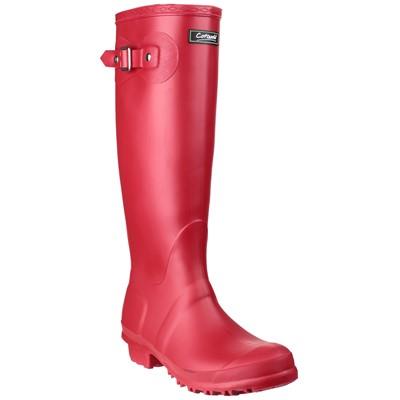 Cotswold Sandringham women's red PVC waterproof wellington boot