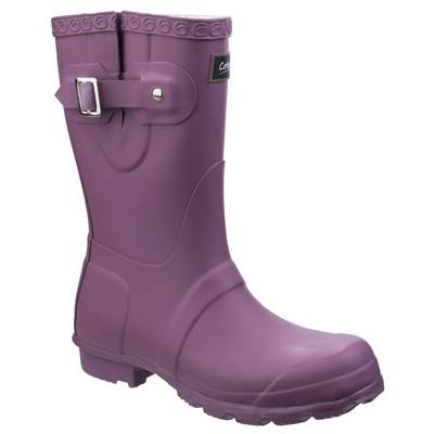 Cotswold Windsor Short purple women's rubber waterproof wellington boot